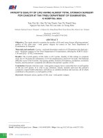 Chất lượng cuộc sống của bệnh nhân sau phẫu thuật gần toàn bộ dạ dày do ung thư tại Bệnh viện K năm 2024