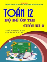 Bộ Đề Ôn thi cuối học kì 2 toán 12 knttvcs Định hướng cấu trúc 2025