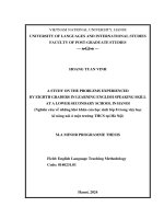 04051002018 nghiên cứu về những khó khăn của học sinh lớp 8 trong việc học kĩ năng nói Ở một trường thcs tại hà nội
