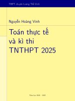 Tổng hợp bài toán thực tế Ôn tập kì thi tốt nghiệp thpt năm 2025 môn toán