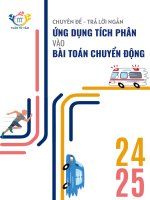 Chuyên Đề trả lời ngắn Ứng dụng tích phân vào bài toán chuyển Động