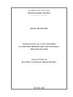 05050005495 Đánh giá năng lực tư duy phản biện của sinh viên chính quy học viện ngân hàng   phân viện bắc ninh