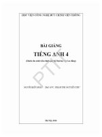Giáo trình bài giảng tiếng anh 4