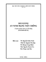 Bài giảng an ninh mạng viễn thông