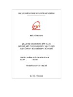 Quản trị hoạt Động bán hàng Đối với sản phẩm bảo hiểm xe cơ giới tại công ty bảo hiểm pvi Đông Đô (tt)