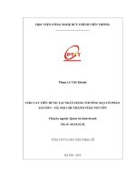 Cho vay tiêu dùng tại ngân hàng thương mại cổ phần sài gòn hà nội chi nhánh thái nguyên (tt)