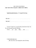 Tổ chức sản xuất tại sở giao dịch ngân hàng thương mại cổ phần quân Đội (tt)