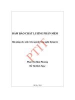 Giáo trình bài giảng Đảm bảo chất lượng phần mềm