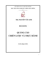 Bài giảng quảng cáo chiến lược và thực hành