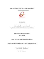 Giải pháp nâng cao năng lực cạnh tranh của trung tâm bán lẻ viettel (tt)