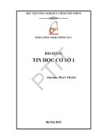 Giáo trình bài giảng tin học cơ sở 1