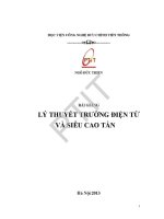 Giáo trình bài giảng lý thuyết trường Điện từ và siêu cao tần