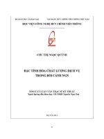 Đặc tính hóa chất lượng dịch vụ trong bối cảnh ngn (tt)