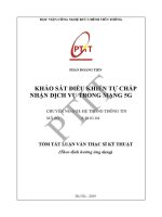 Khảo sát Điều khiển chấp nhận dịch vụ trong mạng 5g (tt)