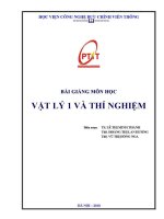 Giáo trình bài giảng vật lý 1 và thí nghiệm
