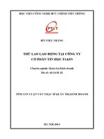 Thù lao lao Động tại công ty cổ phần tin học f1vàfs (tt)