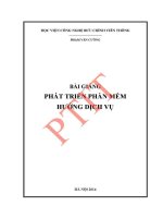 Giáo trình bài giảng phát triển phầm mềm hướng dịch vụ