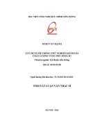 Xây dựng hệ thống thử nghiệm Đánh giá chất lượng vùng phủ sóng 3g (tt)