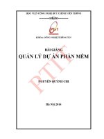 Giáo trình bài giảng quản lý dự Án phần mềm