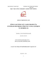 Nâng cao năng lực cạnh tranh của evntelecom trong lĩnh vực cung cấp dịch vụ di Động 3g (tt)