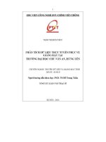 Phân tích dữ liệu trực tuyến phục vụ giảng dạy tại trường Đại học chu văn an hưng yên (tt)