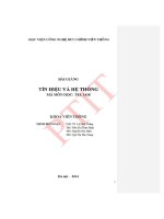 Giáo trình bài giảng tín hiệu và hệ thông