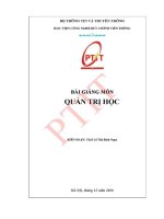 Giáo trình bài giảng quản trị học