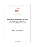 Phân tích và mô hình hóa tấn công từ chối dịch vụ phân tán (tt)