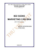 Giáo trình bài giảng marketing căn bản