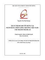 Quản trị rủi ro tín dụng tại ngân hàng tmcp công thương việt nam (tt)