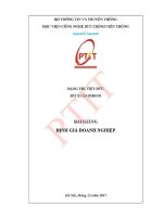Giáo trình bài giảng Định giá doanh nghiệp