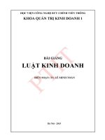Giáo trình bài giảng luật kinh doanh