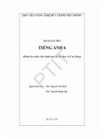 Giáo trình bài giảng tiếng anh 6