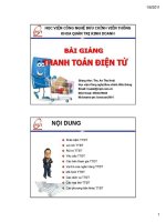Giáo trình bài giảng thanh toán Điện tử