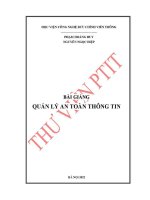 Giáo trình bài giảng quản lý an toàn thông tin