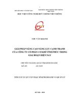 Giải pháp nâng cao năng lực cạnh tranh của công ty cổ phần cơ khí vĩnh phúc trong giai Đoạn hiện nay (tt)