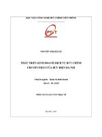 Phát triển kinh doanh dịch vụ bưu chính chuyển phát của bưu Điện hà nội (tt)