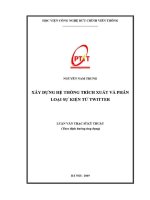 Xây dựng hệ thống trích xuất và phân loại sự kiện từ twitter (tt)