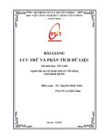 Bài giảng lưu trữ và phân tích dữ liệu