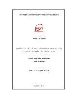 Nghiên cứu các kỹ thuật tách gộp sông song trên cơ sở dữ liệu phân tán và Ứng dụng (tt)