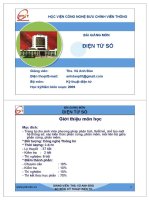Giáo trình bài giảng Điện tử số