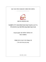 Nghiên cứu giải pháp bảo mật mạng lan và Ứng dụng tại trường Đại học Đại nam (tt)