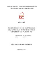 Nghiên cứu một số giải pháp nâng cao chất lượng mạng thông tin di Động 3g tại việt nam giai Đoạn 2010 2015 (tt)