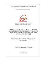 Nghiên cứu ims ngn và Đề xuất phương Án triển khai cho nhóm dịch vụ giàu nội dung rich communication suite trên nền ngn ims của vnpt (tt)