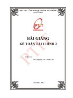Giáo trình bài giảng kế toán tài chính 2