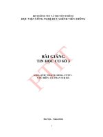 Giáo trình bài giảng tin học cơ sở 3