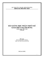 Giáo trình bài giảng thiết kế giao diện người dùng