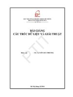 Bài giảng cấu trúc dữ liệu và giải thuật