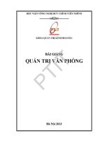 Giáo trình bài giảng quản trị văn phòng