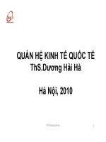 Giáo trình bài giảng quan hệ kinh tế quốc tế
